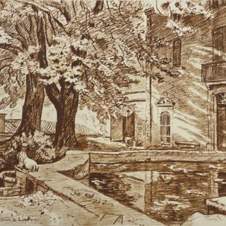 Aix-en-Provence Bastide La Gravesonne Engraving Maurice de Lambert c 1942