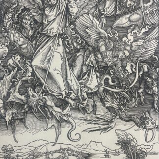 Albrecht Dürer Saint Michel Combattant le Dragon 1498 Fac-similé 1900 Engraving