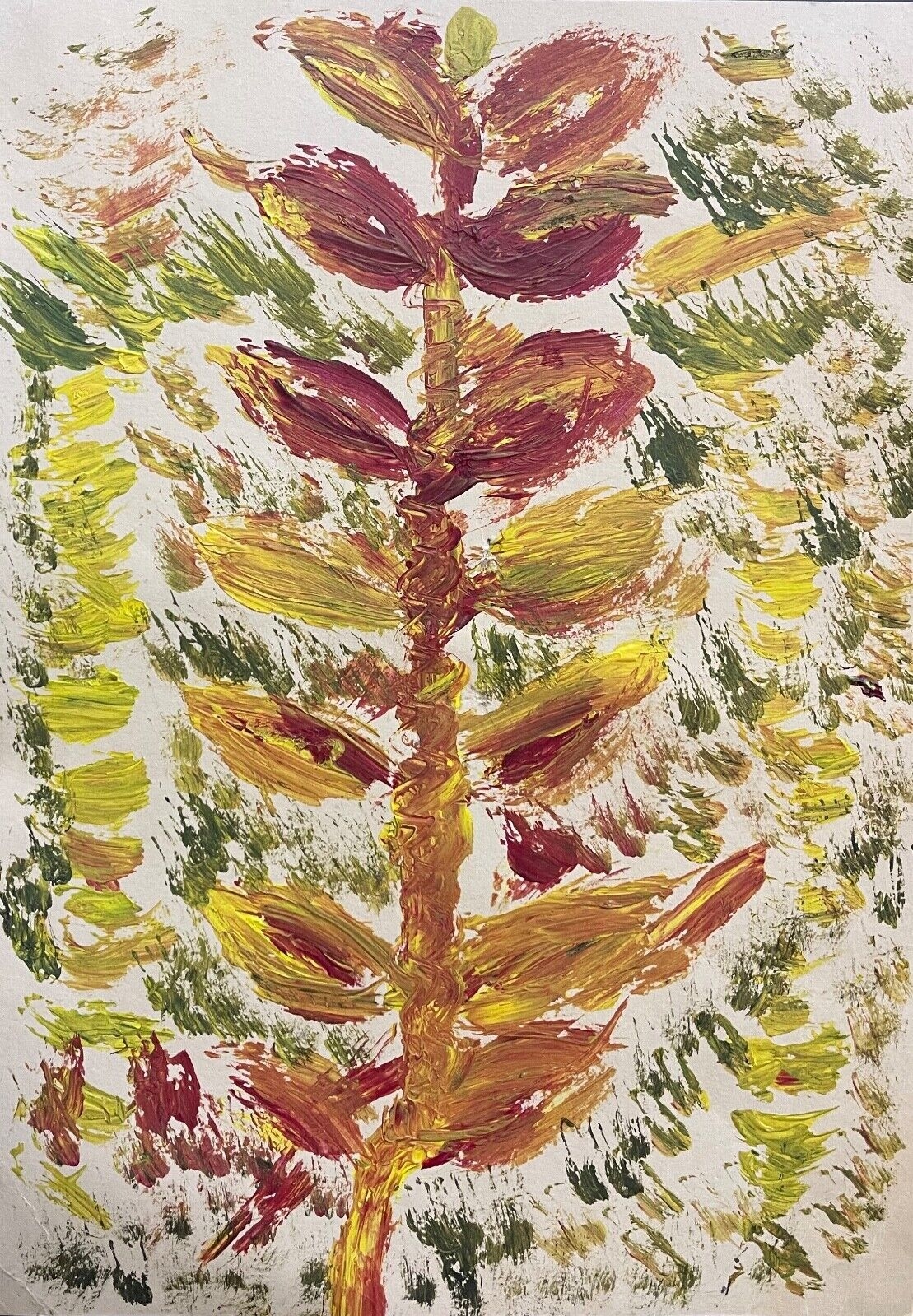 Art vaudou Blanc Esprit de plante acrylique Vaudun Art Brut animisme voodoo art – Image 2