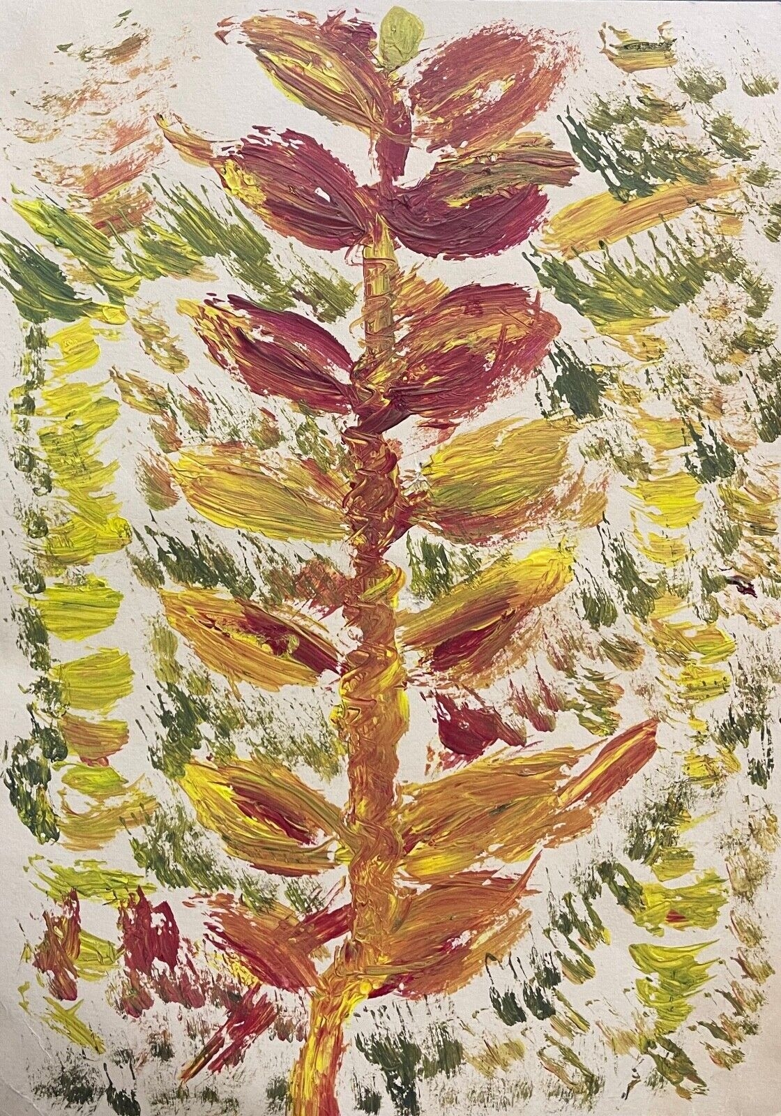 Art vaudou Blanc Esprit de plante acrylique Vaudun Art Brut animisme voodoo art