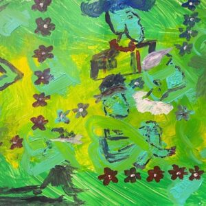 Art vaudou Blanc Haïti acrylique Vaudun Art Brut animisme voodoo art