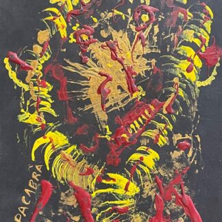 Brésil Art Vaudou Chupacabra peinture acrylique voodoo Art Brut outsider