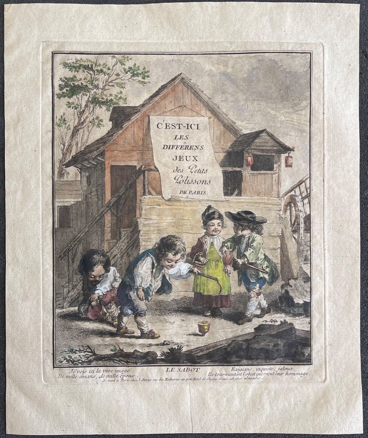 Augustin de Saint-Aubin 1736-1807 Le Sabot Jeux des Petits Polissons de Paris – Image 2