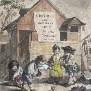 Augustin de Saint-Aubin 1736-1807 Le Sabot Jeux des Petits Polissons de Paris