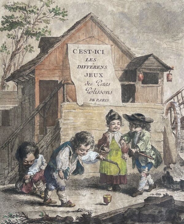 Augustin de Saint-Aubin 1736-1807 Le Sabot Jeux des Petits Polissons de Paris