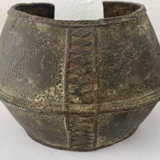 Large Baoulé Bronze Anklet Côte d’Ivoire African Ceremonial Currency Bracelet