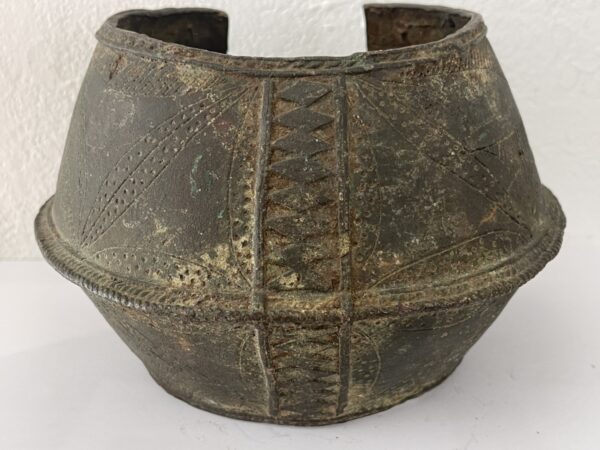 Large Baoulé Bronze Anklet Côte d’Ivoire African Ceremonial Currency Bracelet