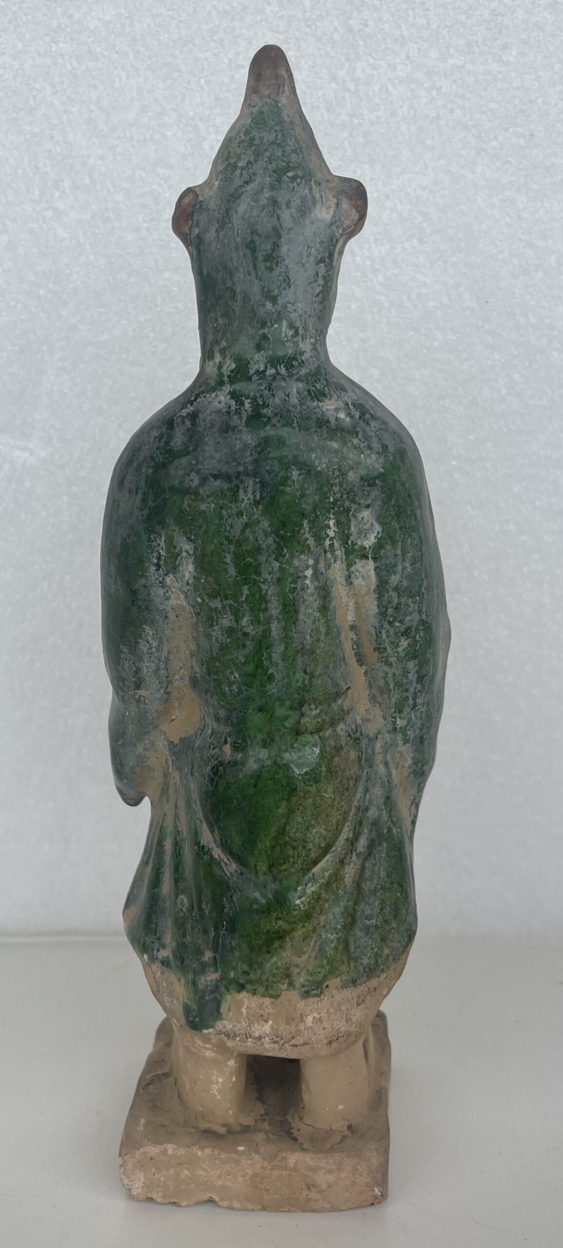 Chine dignitaire barbu céramique à glaçure verte époque Ming statue ancienne – Image 9