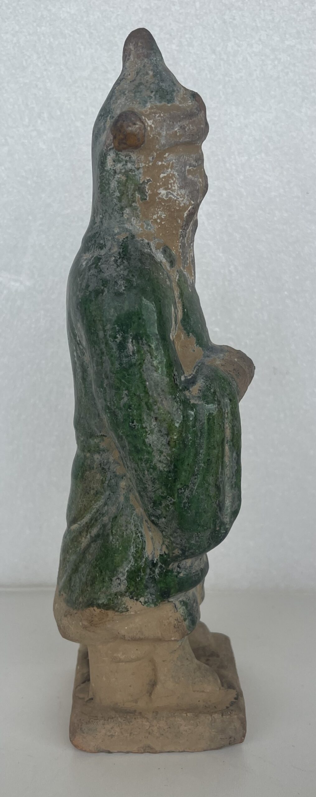 Chine dignitaire barbu céramique à glaçure verte époque Ming statue ancienne – Image 8