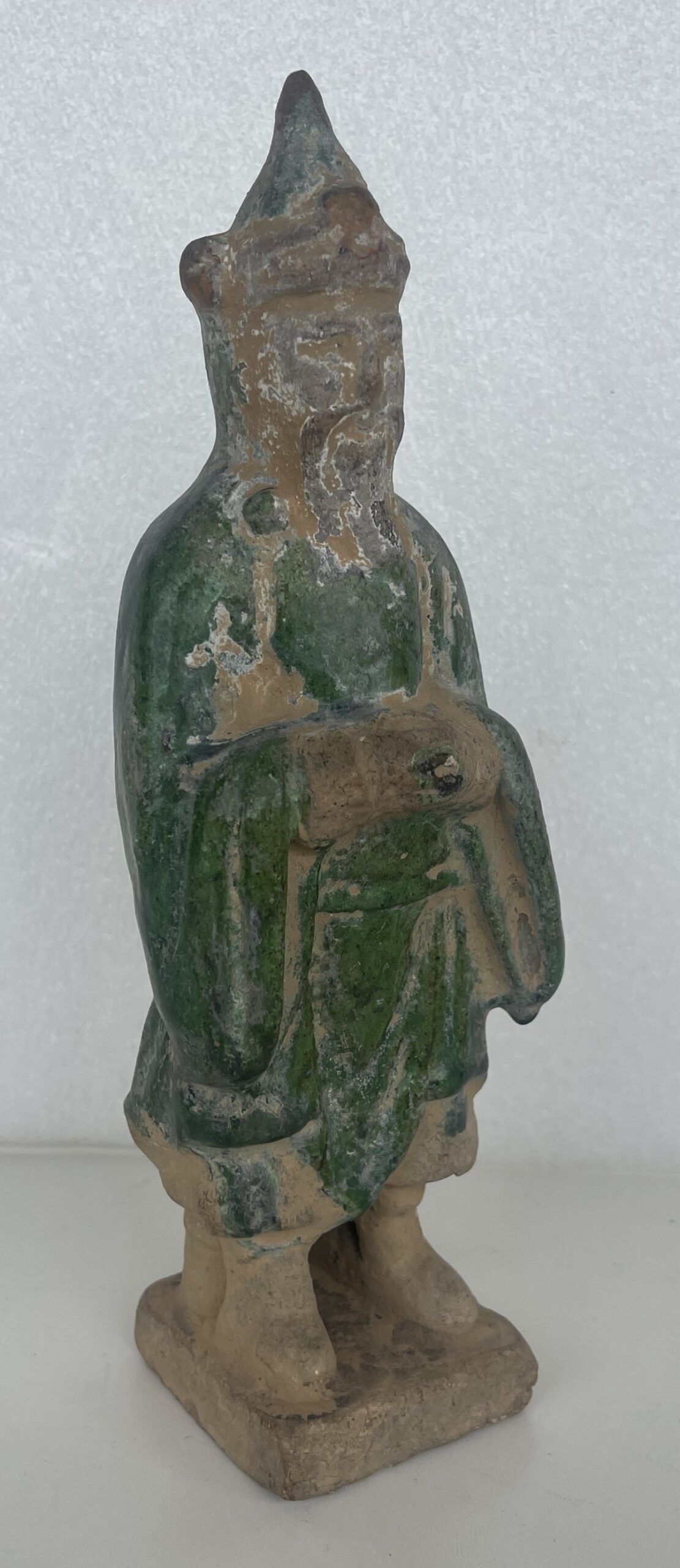 Chine dignitaire barbu céramique à glaçure verte époque Ming statue ancienne – Image 7