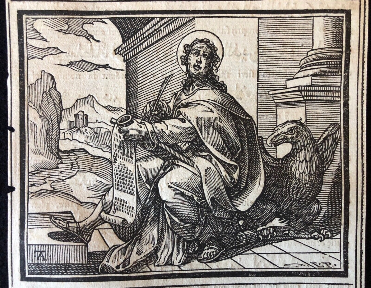 1591 Arabic Gospels Saint John Eagle Woodcut Tempesta Raimondi Rome – Image 2