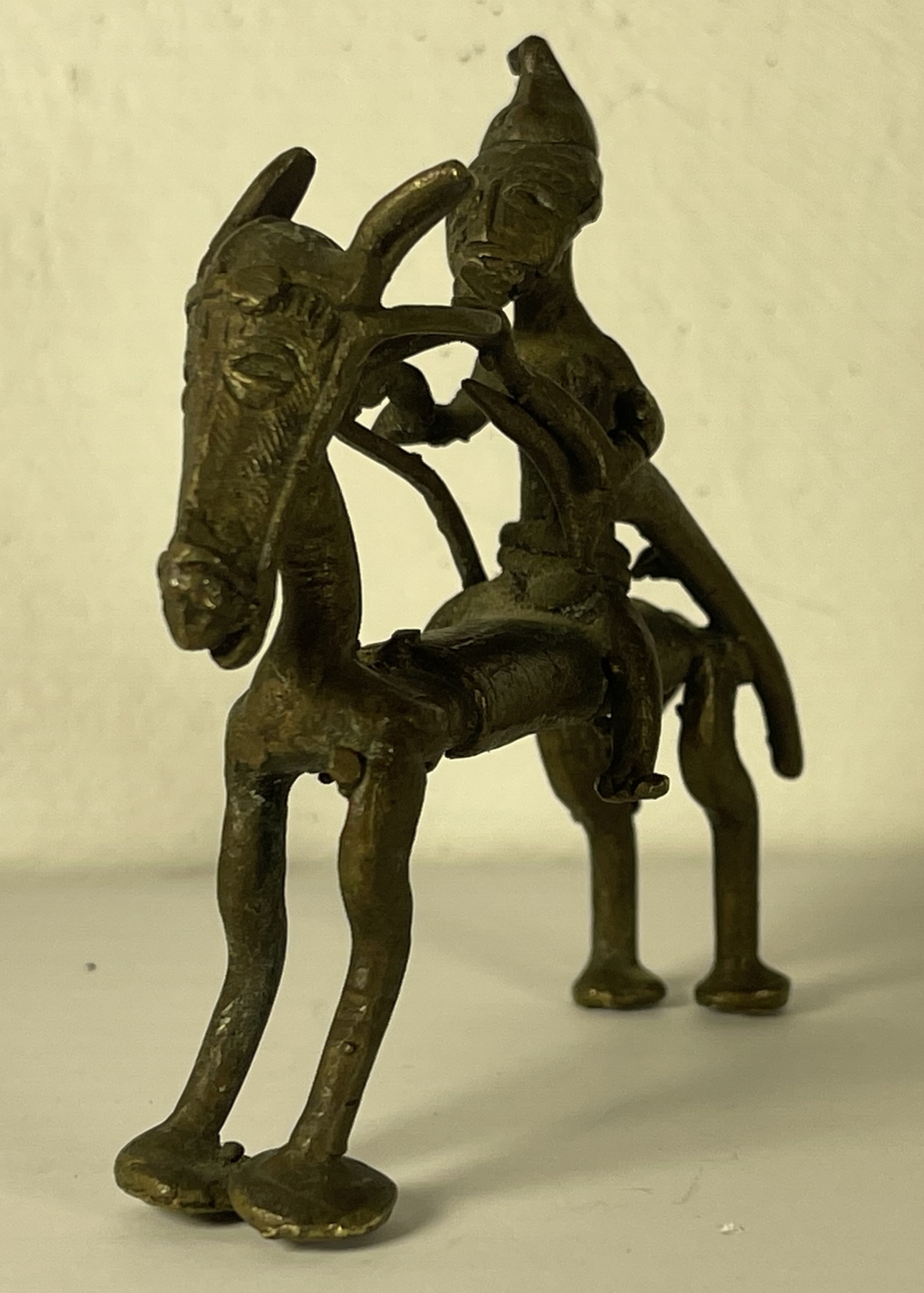 Akan Gold Weight Horse Rider Bronze Ghana Ivory Coast Togo 106g Afrique – Image 4