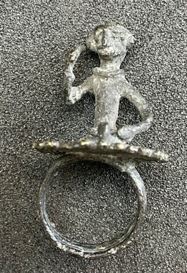 Inde Orissa Odisha Ancienne Bague Rituelle Hindoue Divinité XIXe Tribal ring