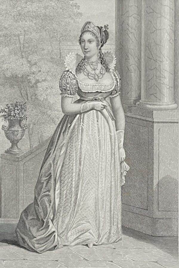 Marie-Louise d’Autriche Impératrice Napoléon Gravure de 1835 Engraving