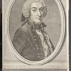 Paul Des Forges Maillard 1669-1772 poète français Bretagne Engraving 1743