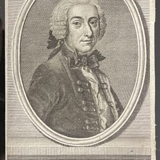 Paul Des Forges Maillard 1669-1772 poète français Bretagne Engraving 1743