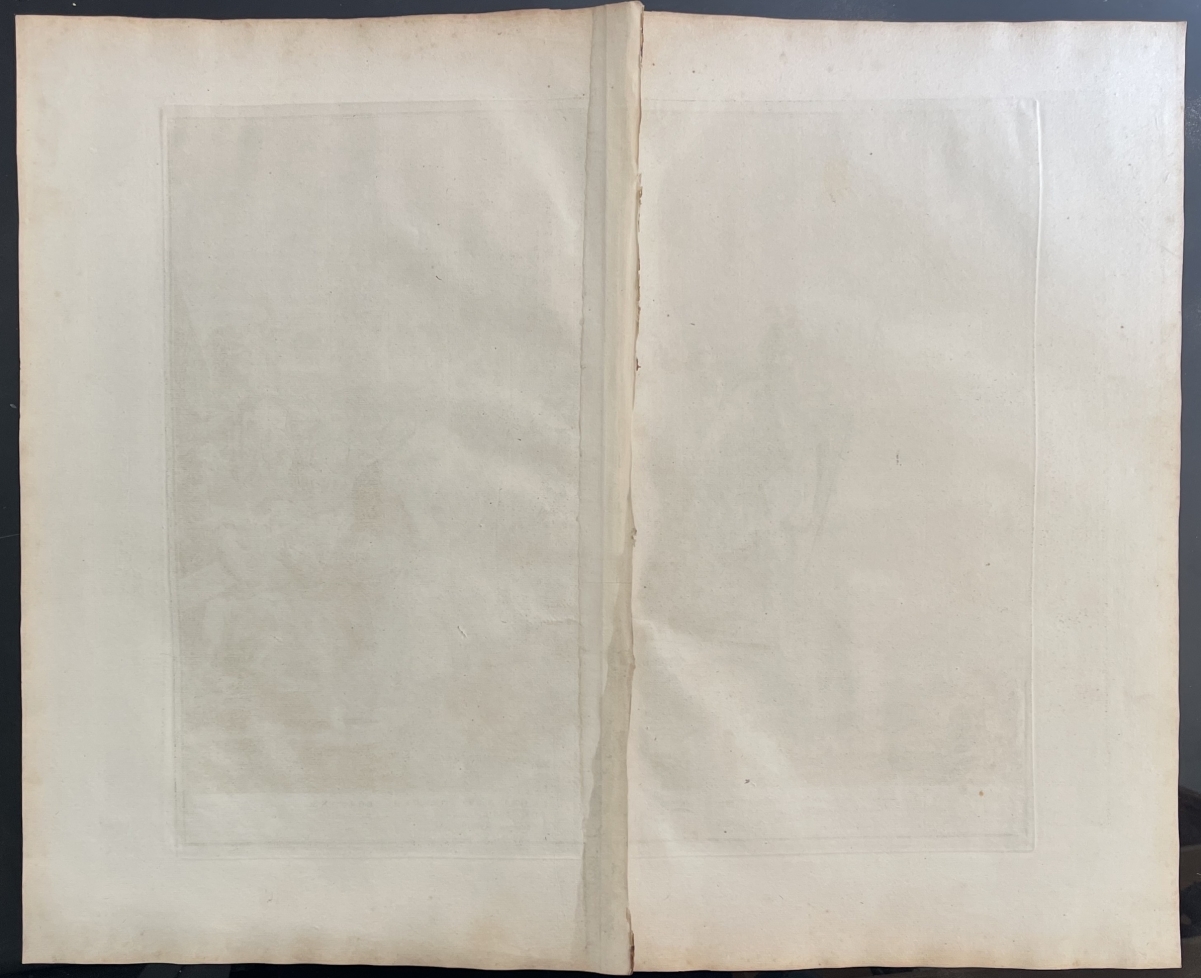 Portement de Croix Houbraken Engraving originale 1728 Passion du Christ Jésus – Image 3