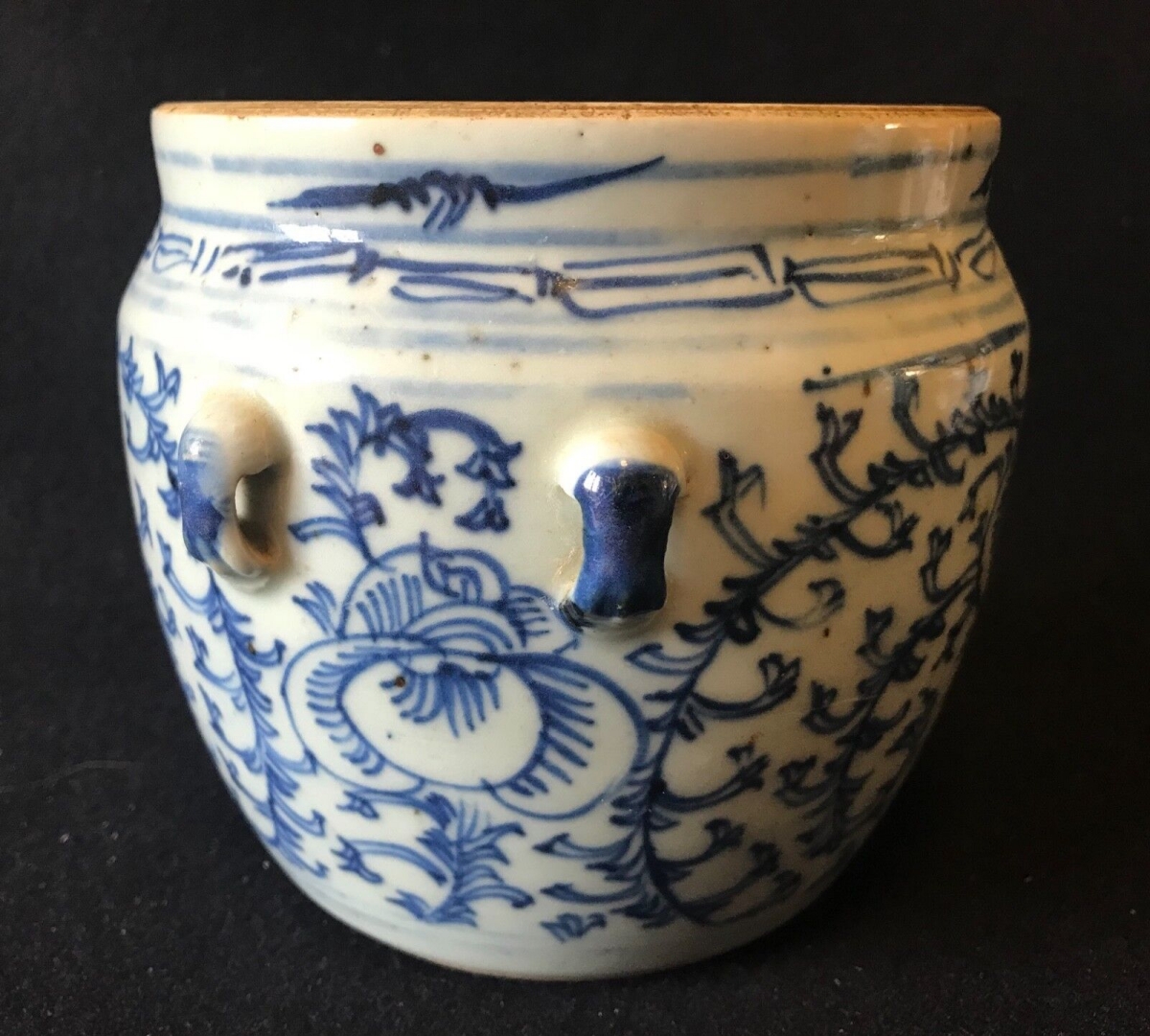 Vietnam pot à anses blanc bleu sur fond céladon XVIII ou XIXe pot with handles – Image 2