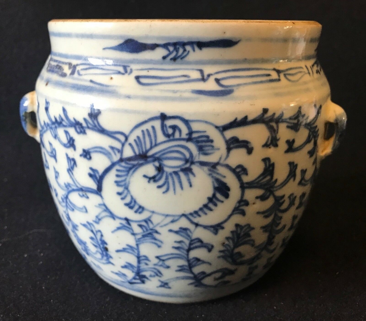 Vietnam pot à anses blanc bleu sur fond céladon XVIII ou XIXe pot with handles – Image 3