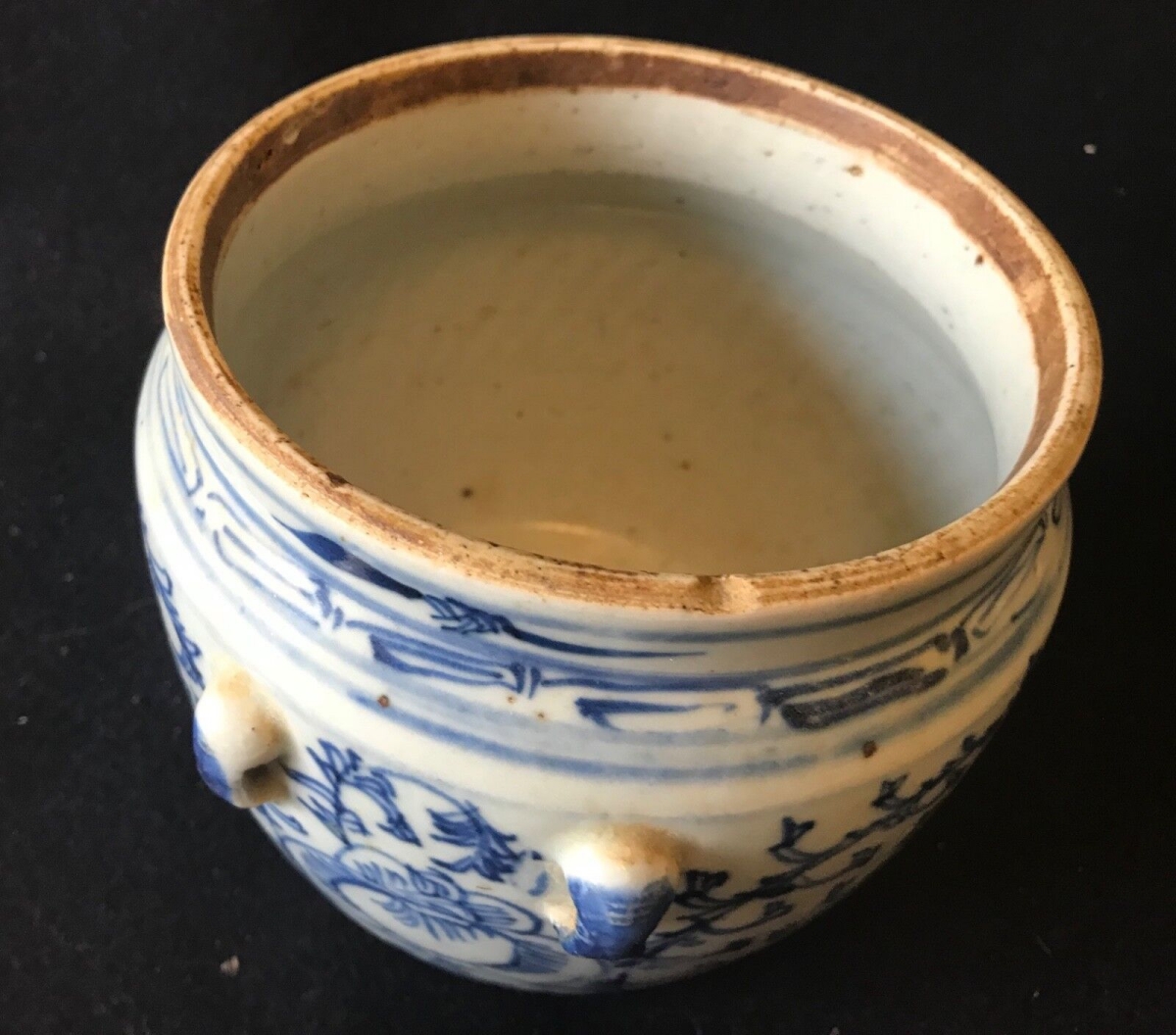 Vietnam pot à anses blanc bleu sur fond céladon XVIII ou XIXe pot with handles – Image 5