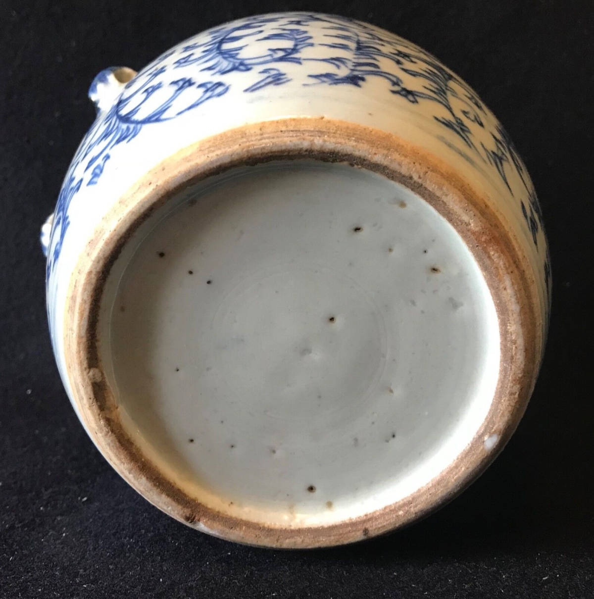 Vietnam pot à anses blanc bleu sur fond céladon XVIII ou XIXe pot with handles – Image 7