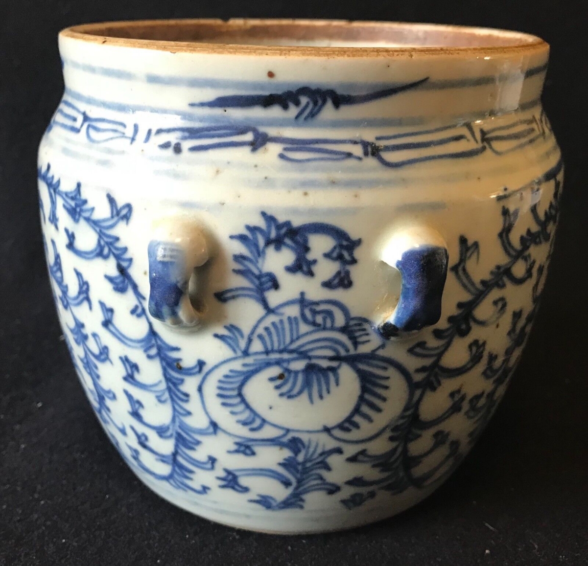 Vietnam pot à anses blanc bleu sur fond céladon XVIII ou XIXe pot with handles – Image 8