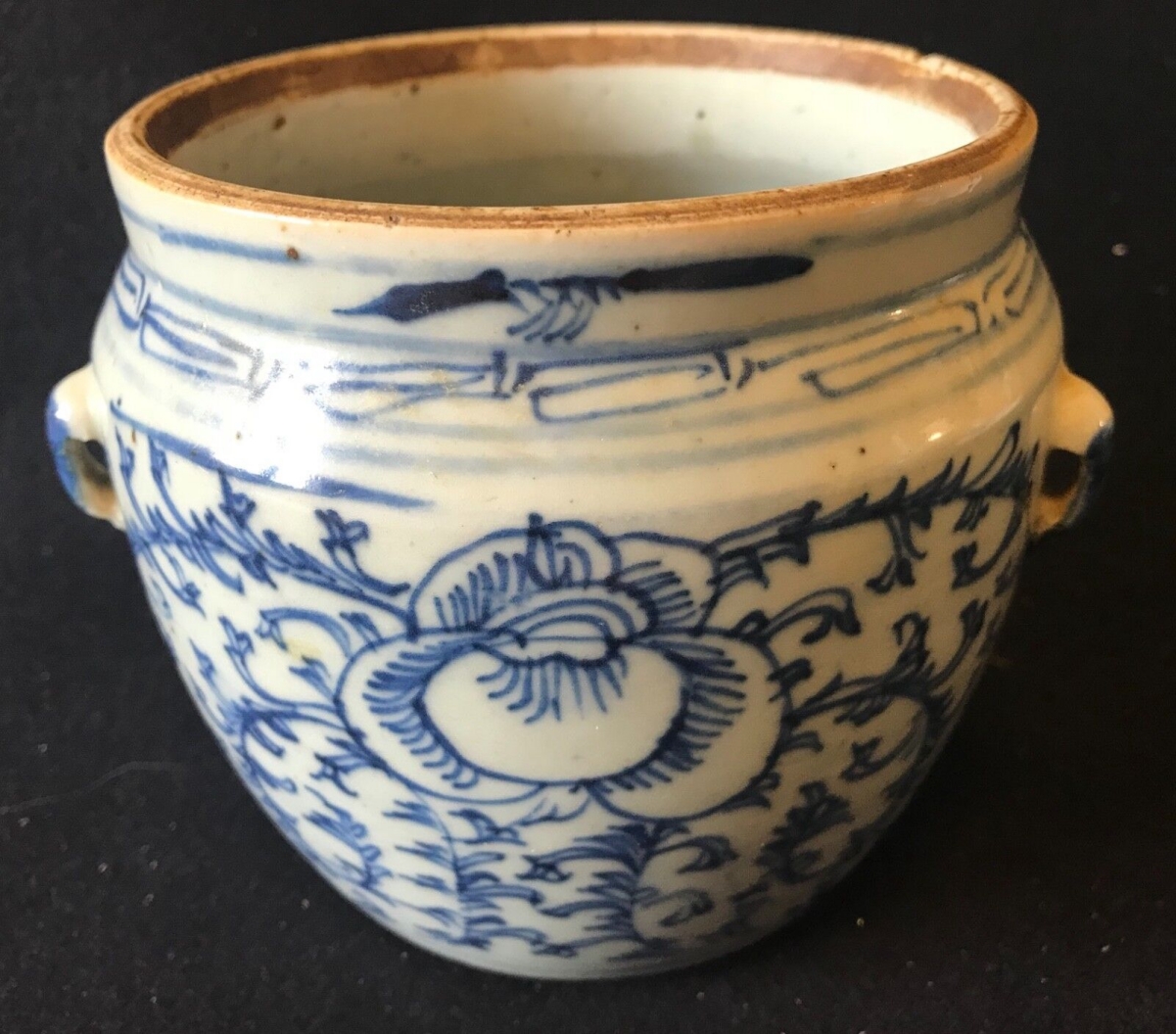 Vietnam pot à anses blanc bleu sur fond céladon XVIII ou XIXe pot with handles – Image 9