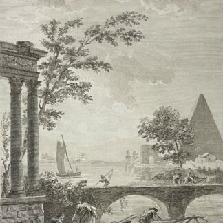 Italy c1770 Vernet Italian Fishermen Antique Engraving Rosalie Bertaud
