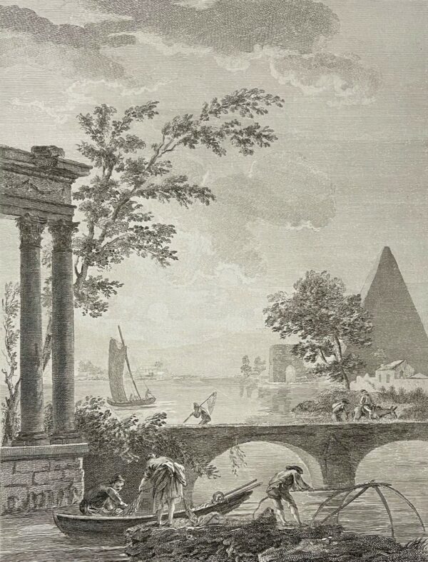 Rome Italie Claude-Joseph Vernet Rosalie Bertaud Les pêcheurs 1770 Engraving A artculture6 (9836)