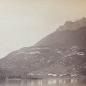 Duingt château de Duingt et lac Annecy Photographie tirage albuminé c 1880