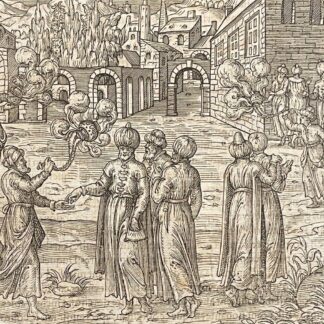 André Thevet Egypt Incense Ceremony c1575 Antique Woodcut Renaissance Print