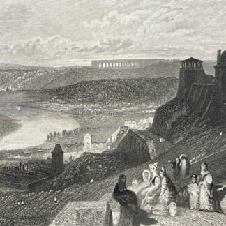 JMW Turner Saint Germain France c1833 Antique Engraving Landscape View