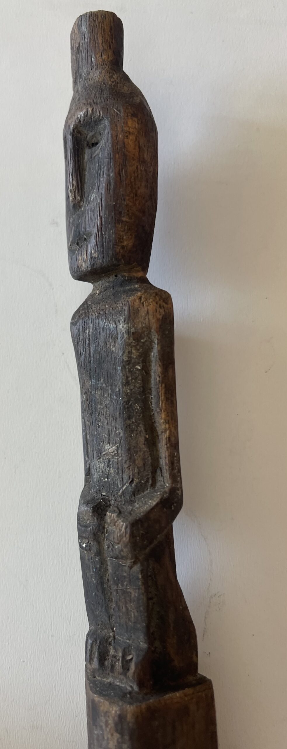 Old Tribal Anthropomorphic Wooden Figure Indonesian Eastern Islands Timor Flores