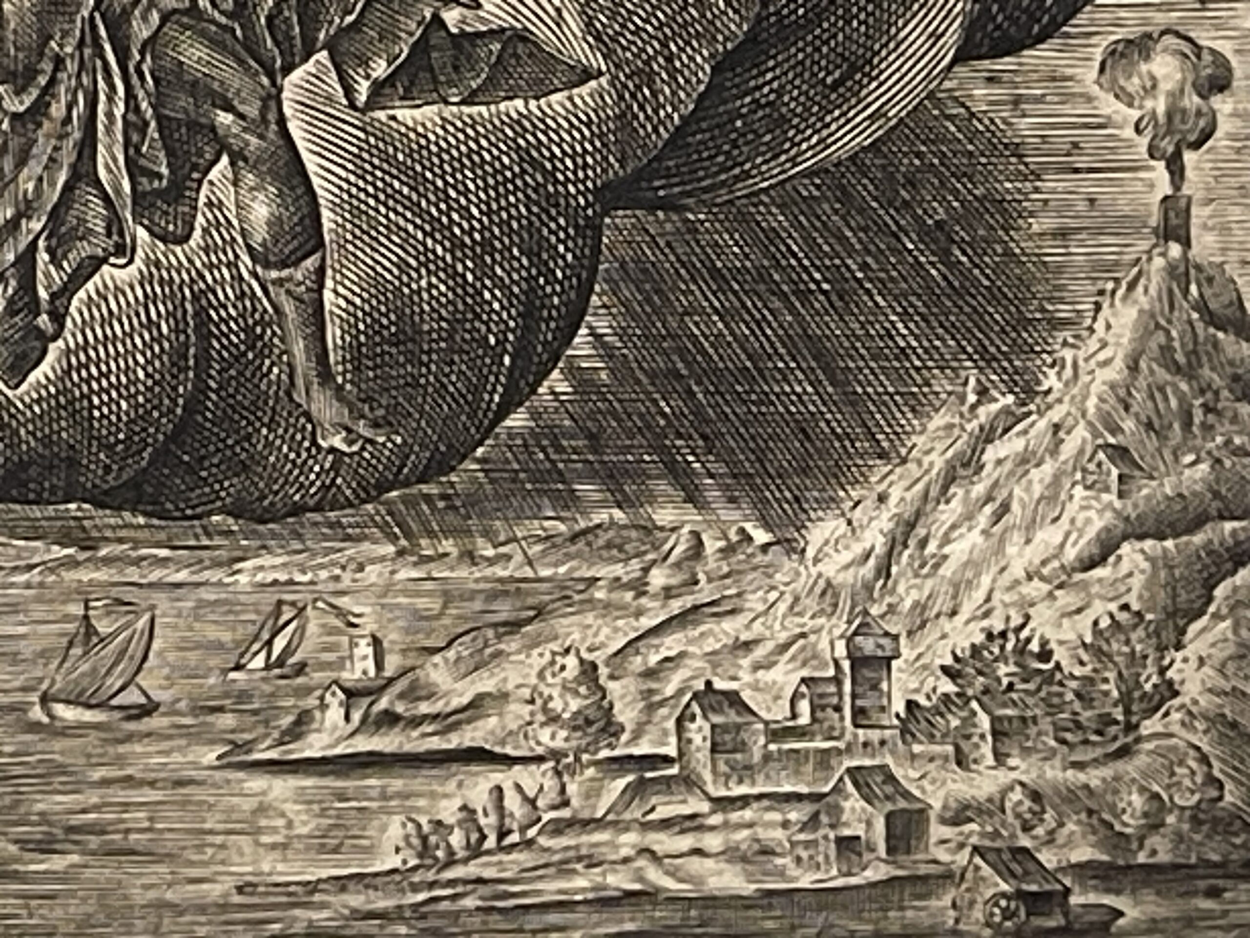 The Abduction of Orithyia by Boreas Antique Engraving after Ovid's 1622 – Image 4