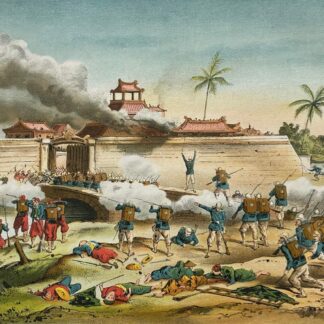 1884 Capture of Bac Ninh Citadel Tonkin Vietnam French Colonial Antique Print