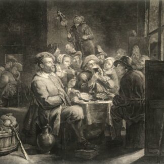 1766 Jacques Claude Danzel after Gillis van Tilborgh "A la Santé du Roi"