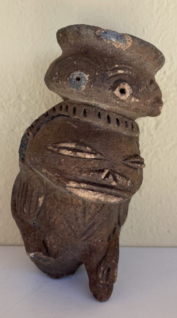 West Africa Anthropomorphic Terracotta Pot Tribal Figure Early 20th Century