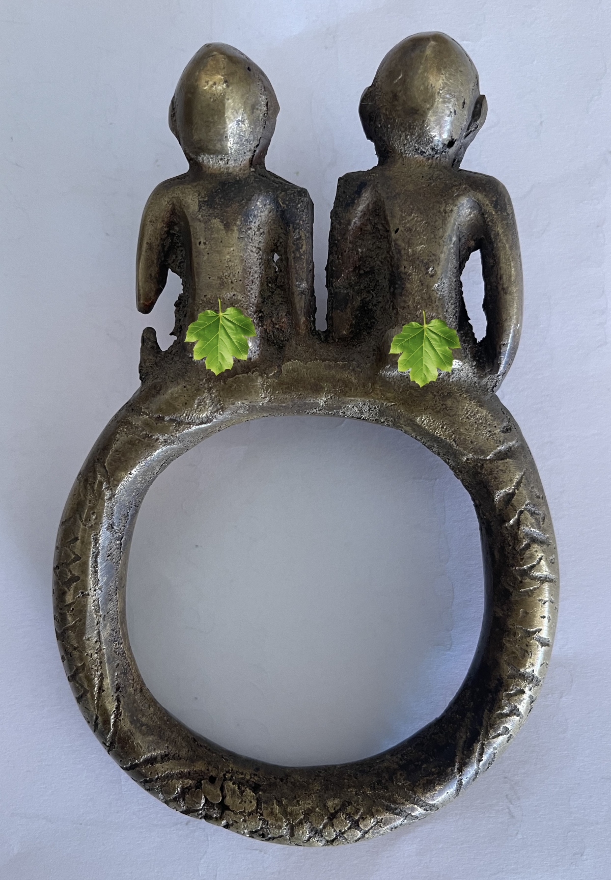 Vili Twin Fertility Ring Bronze Congo African Tribal Art Twin Birth Ceremony 20th C – Image 4