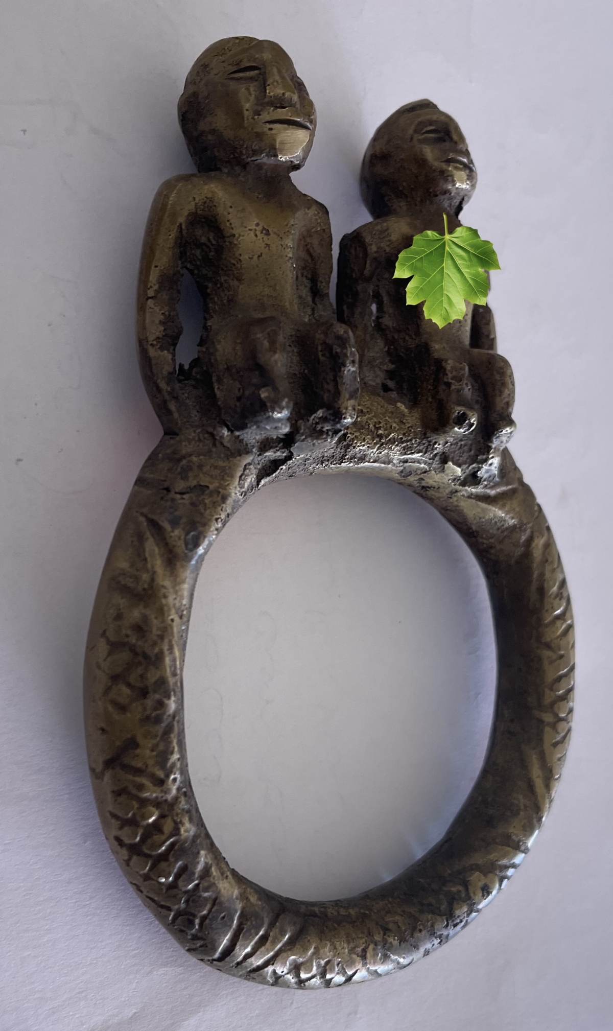 Vili Twin Fertility Ring Bronze Congo African Tribal Art Twin Birth Ceremony 20th C – Image 2