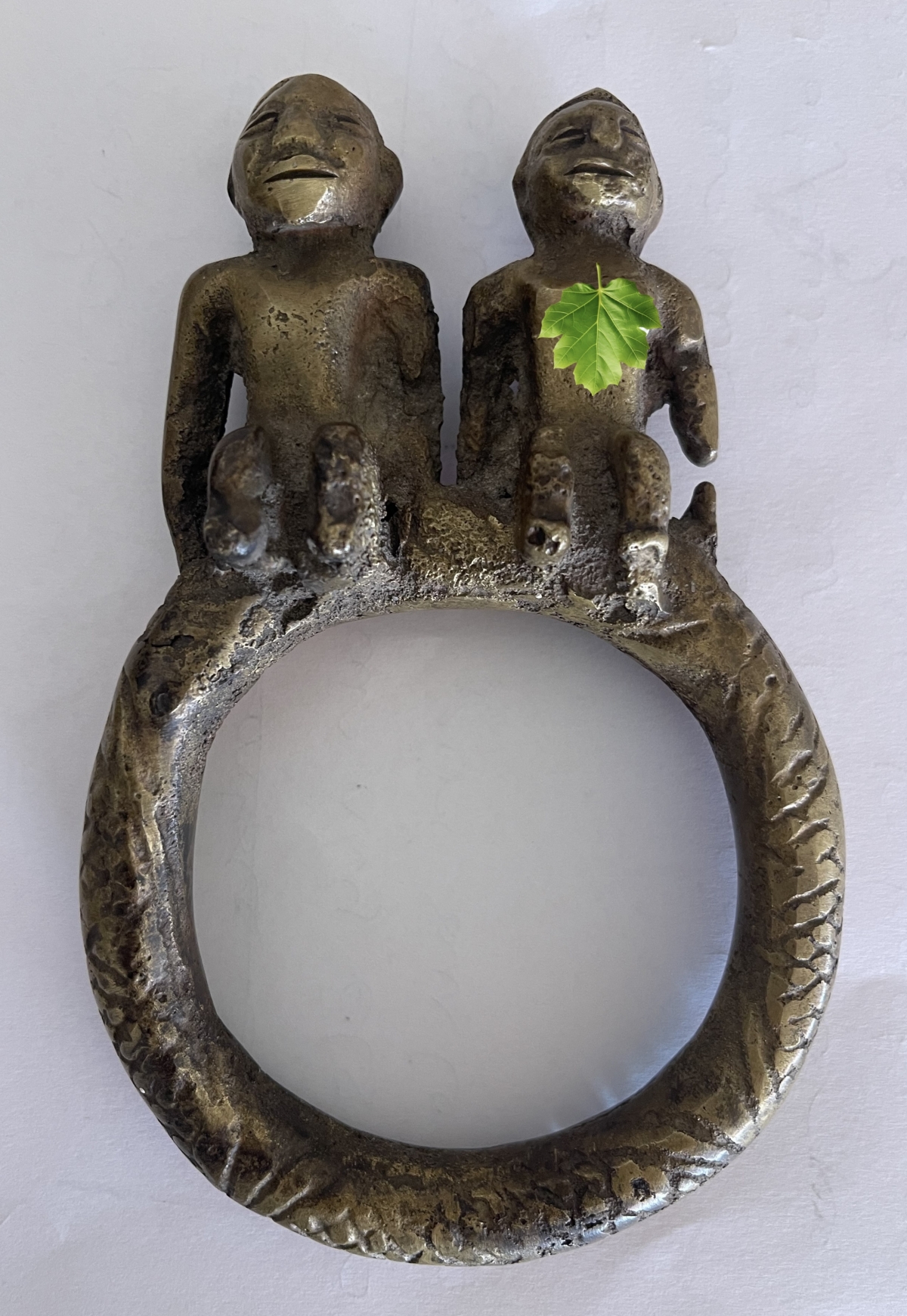 Vili Twin Fertility Ring Bronze Congo African Tribal Art Twin Birth Ceremony 20th C
