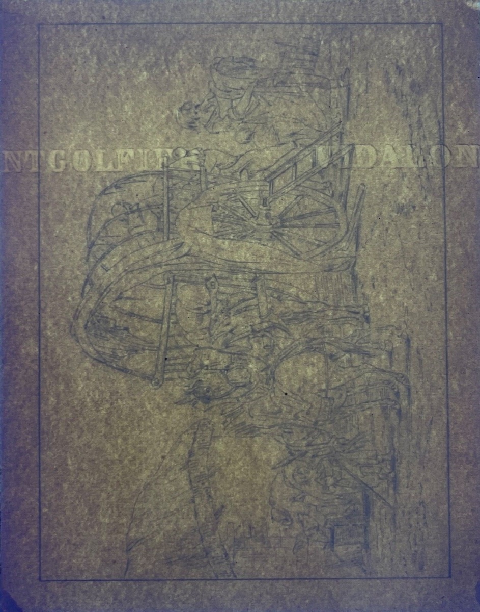 Buanderie de campagne armée Napoléon dessin encre 1885 Pressing – Image 6