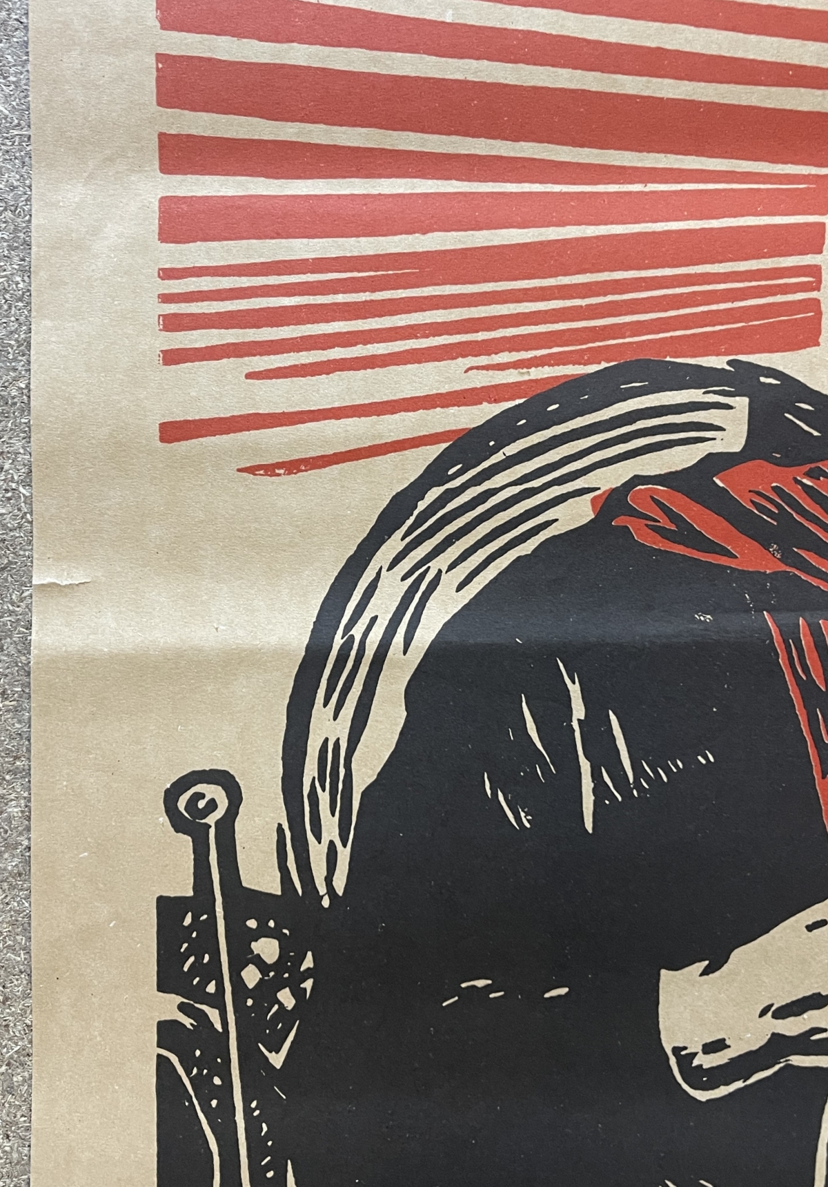 Partager Chine 1968 Chinese Cultural Revolution Poster Woman Driving Tractor Under Mao – Image 3