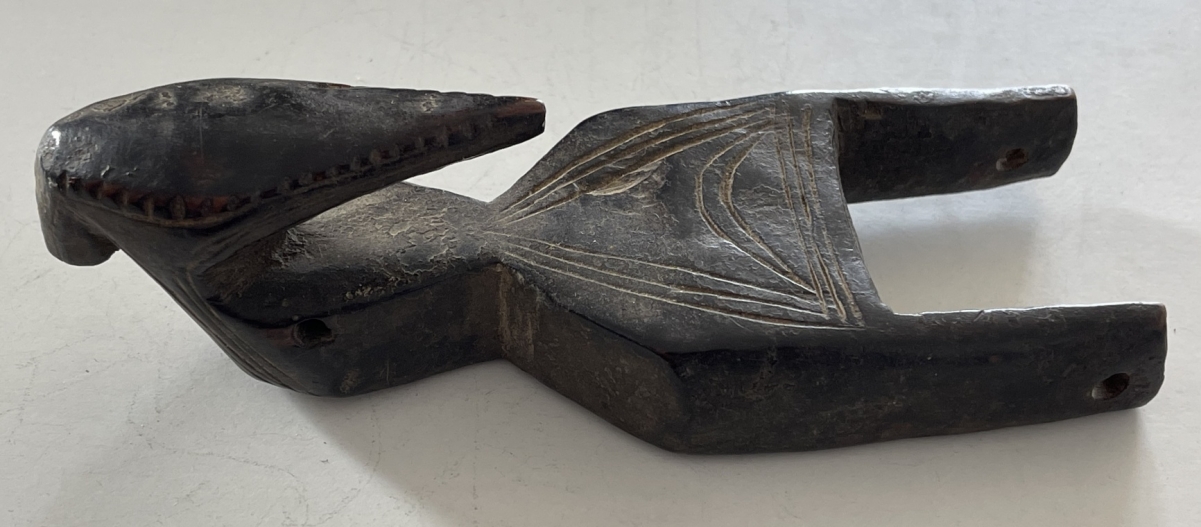 Antique Baoulé Zoomorphic Bird Loom Pulley Bracket, Ivory Coast African Tribal Art