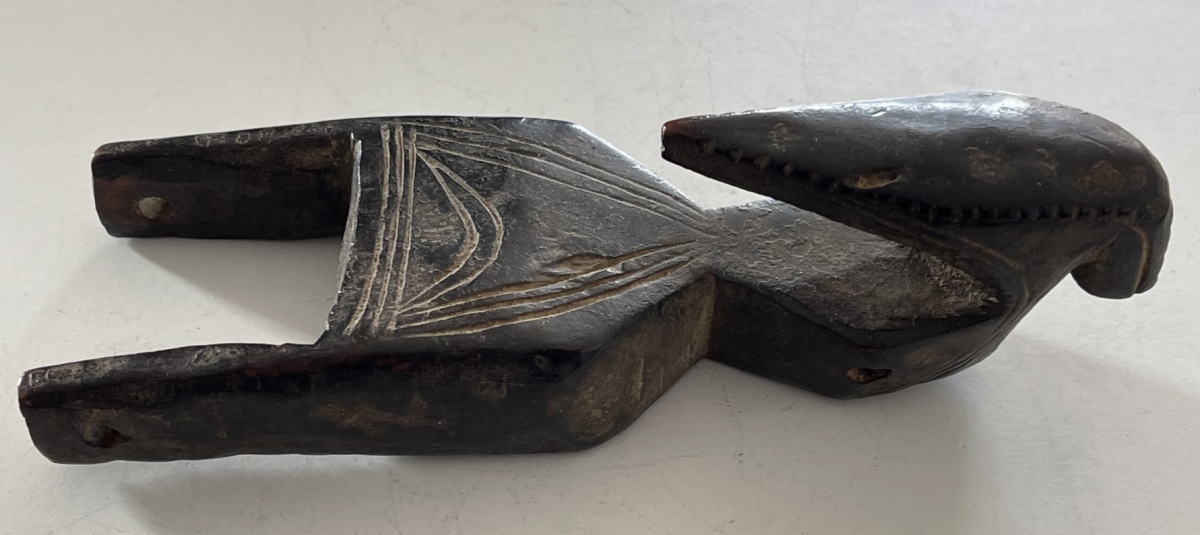 Antique Baoulé Zoomorphic Bird Loom Pulley Bracket, Ivory Coast African Tribal Art – Image 11
