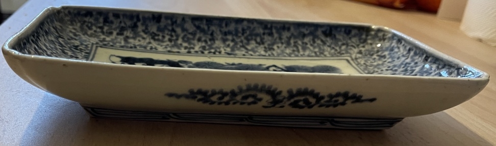 Coupelle Sometsuke rectangulaire Arita Japon Edo XVII XVIII Japan Asie – Image 6