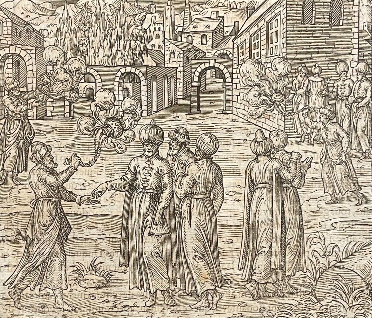 André Thevet Egypt Incense Ceremony c1575 Antique Woodcut Renaissance Print – Image 8
