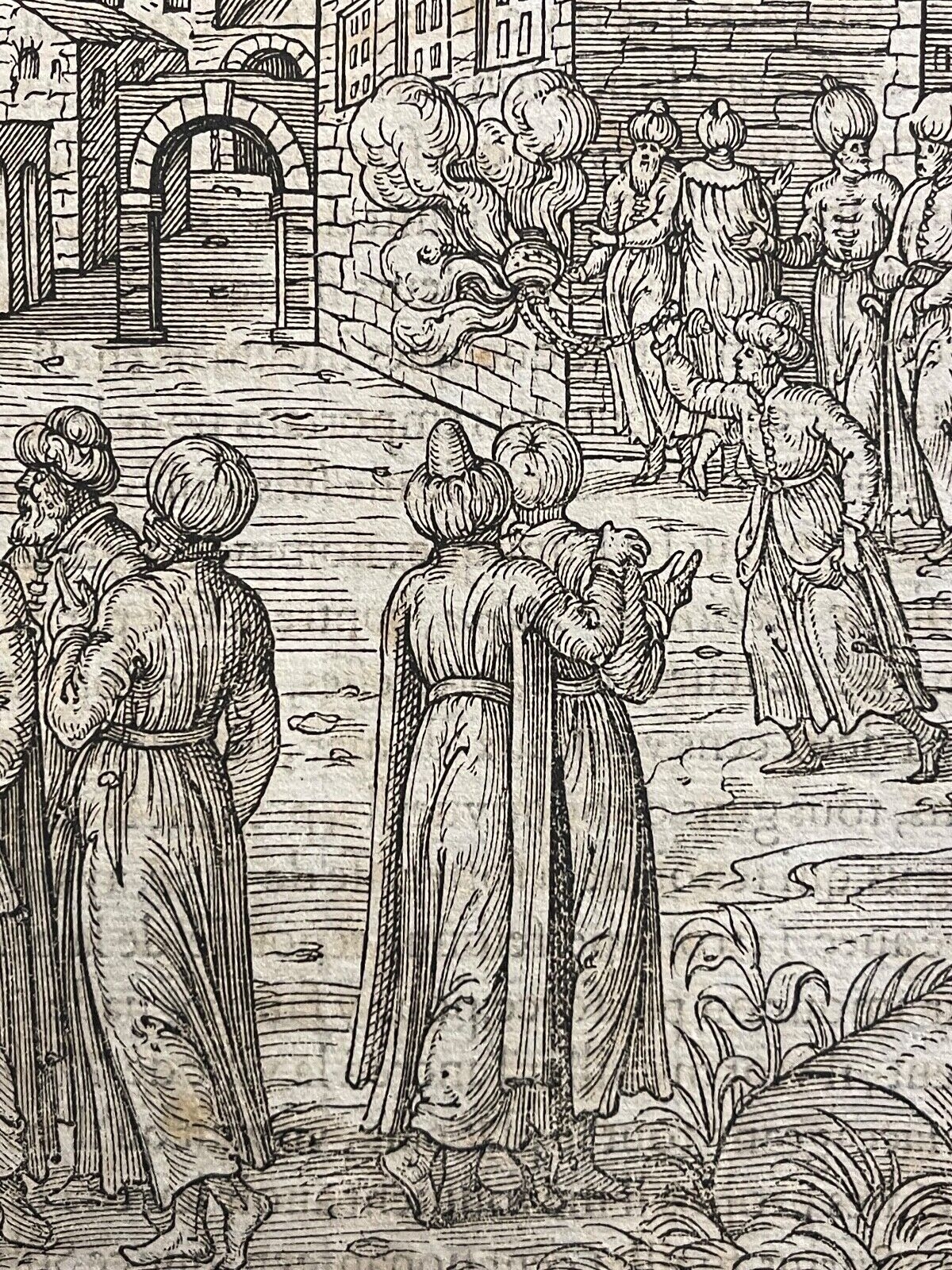André Thevet Egypt Incense Ceremony c1575 Antique Woodcut Renaissance Print – Image 6