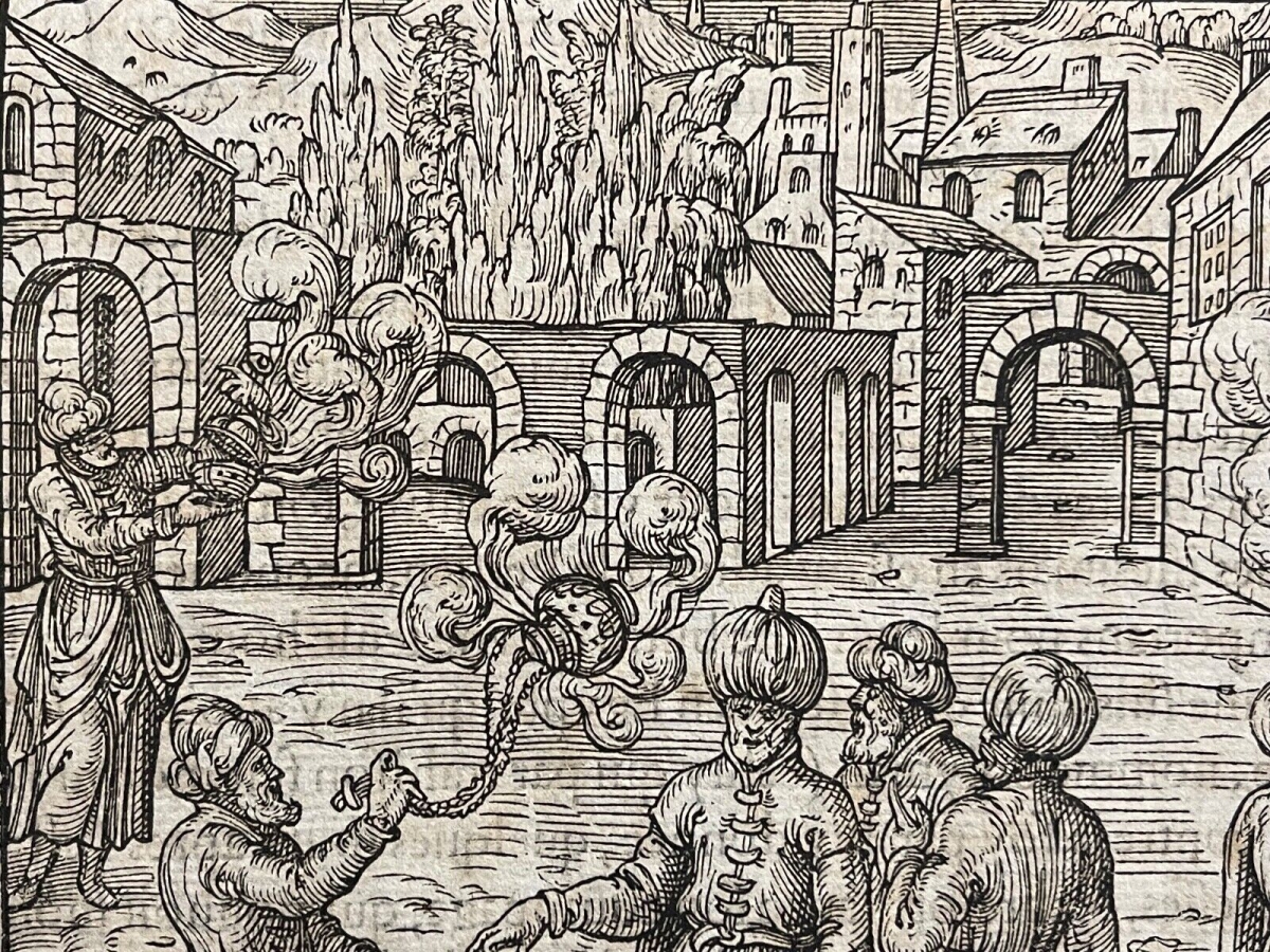 André Thevet Egypt Incense Ceremony c1575 Antique Woodcut Renaissance Print – Image 4