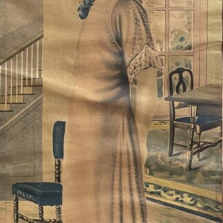 Rare Shanghai Modern Girl Lithograph Scroll c.1928-1935 Signed Shi Qingyue Chine