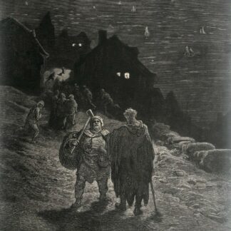 Original 1876 Gustave Doré Ancient Mariner Meets the Hermit Antique Engraving